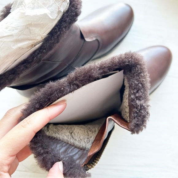 NEW Everybody by BZ Moda Polaris Brown Leather Faux Fur Lined Boots - Picture 13 of 15